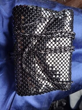 Black Chain Evening Clutch Crossbody Shoulder Bag